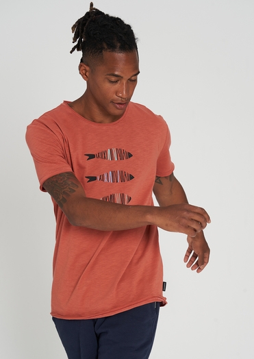Casual T-Shirt 3Fishes summer orange Männer